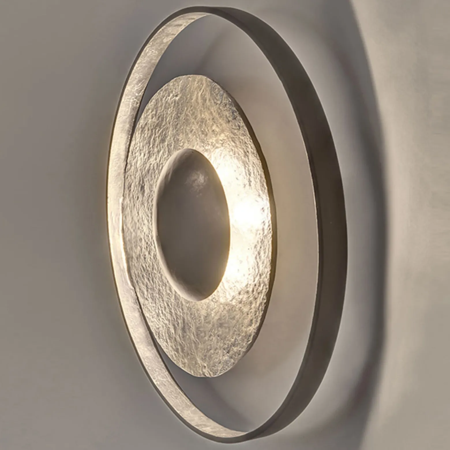 Lámpara de pared Satellite Ø 40 cm negro-plata