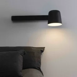 Lámpara de pared Tila, cabeza giratoria, negro