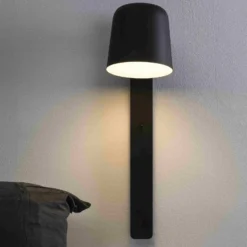 Lámpara de pared Tila, cabeza giratoria, negro