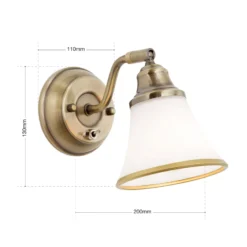 Lámpara de pared TILDA clásica, cabezal ajustable