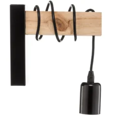 Lámpara de pared Townshend con elemento de madera