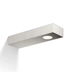 Lámpara de pared y espejo Flat 2 LED, níquel mate