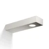 Lámpara de pared y espejo Flat 2 LED, níquel mate