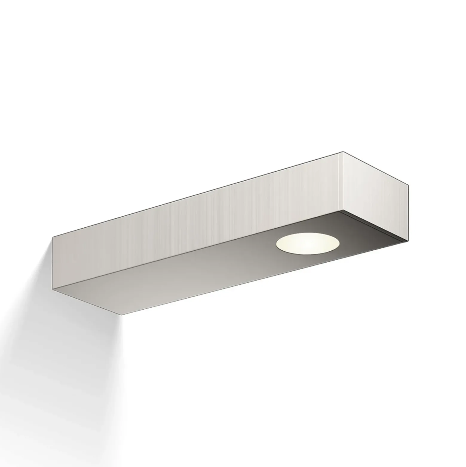 Lámpara de pared y espejo Flat 2 LED, níquel mate