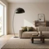 Lámpara de pie Arcos, negra, altura 150 cm, metal