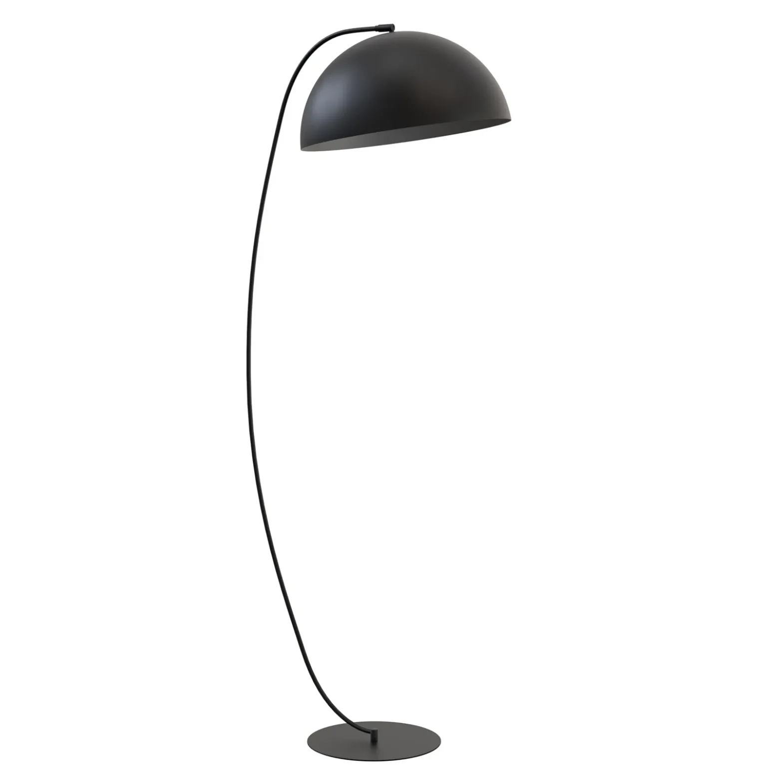 Lámpara de pie Arcos, negra, altura 150 cm, metal
