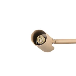 Lámpara de pie Axion, color beige, altura 115 cm, acero