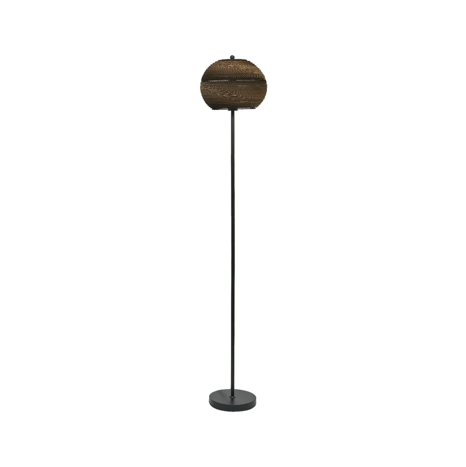 Lámpara de pie BALL de OSRAM, marrón, altura 160 cm, cartón ondulado, E27