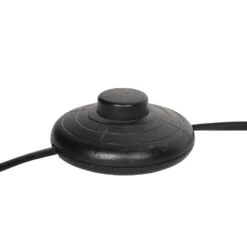 Lámpara de pie Bloeba, negro/plata, altura 165 cm, terciopelo