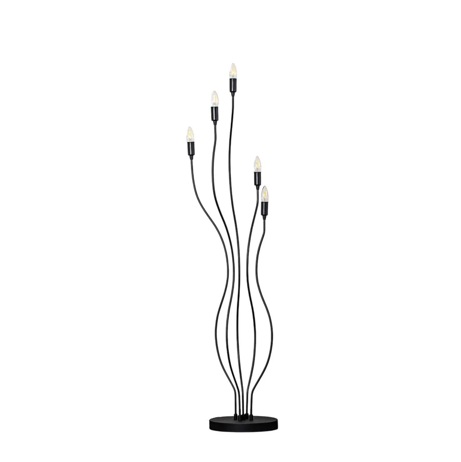 Lámpara de pie Bonibon 13231 negro metal altura 155 cm 5 luces