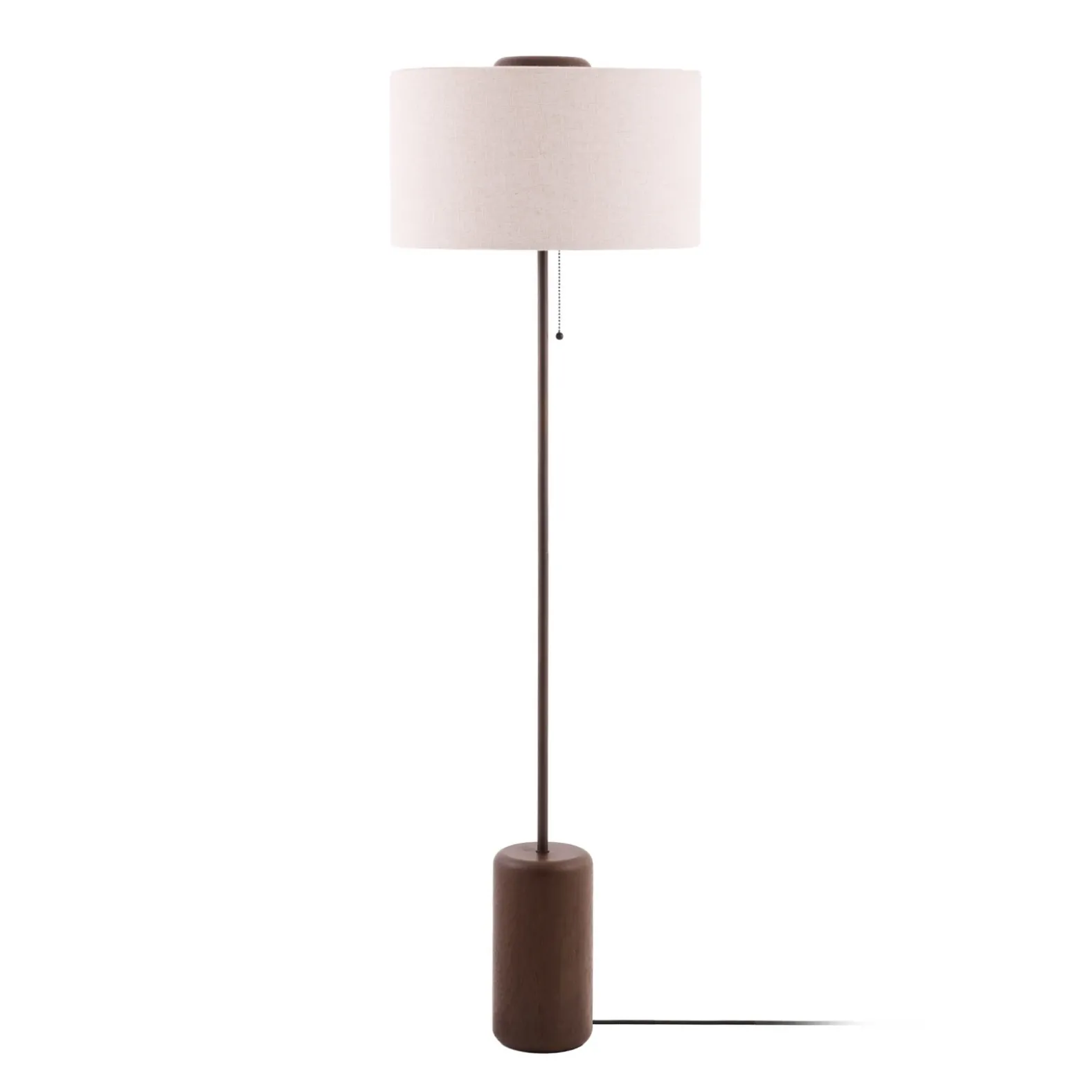 Lámpara de pie Bosco de Globen Lighting, beige/marrón, altura 144 cm