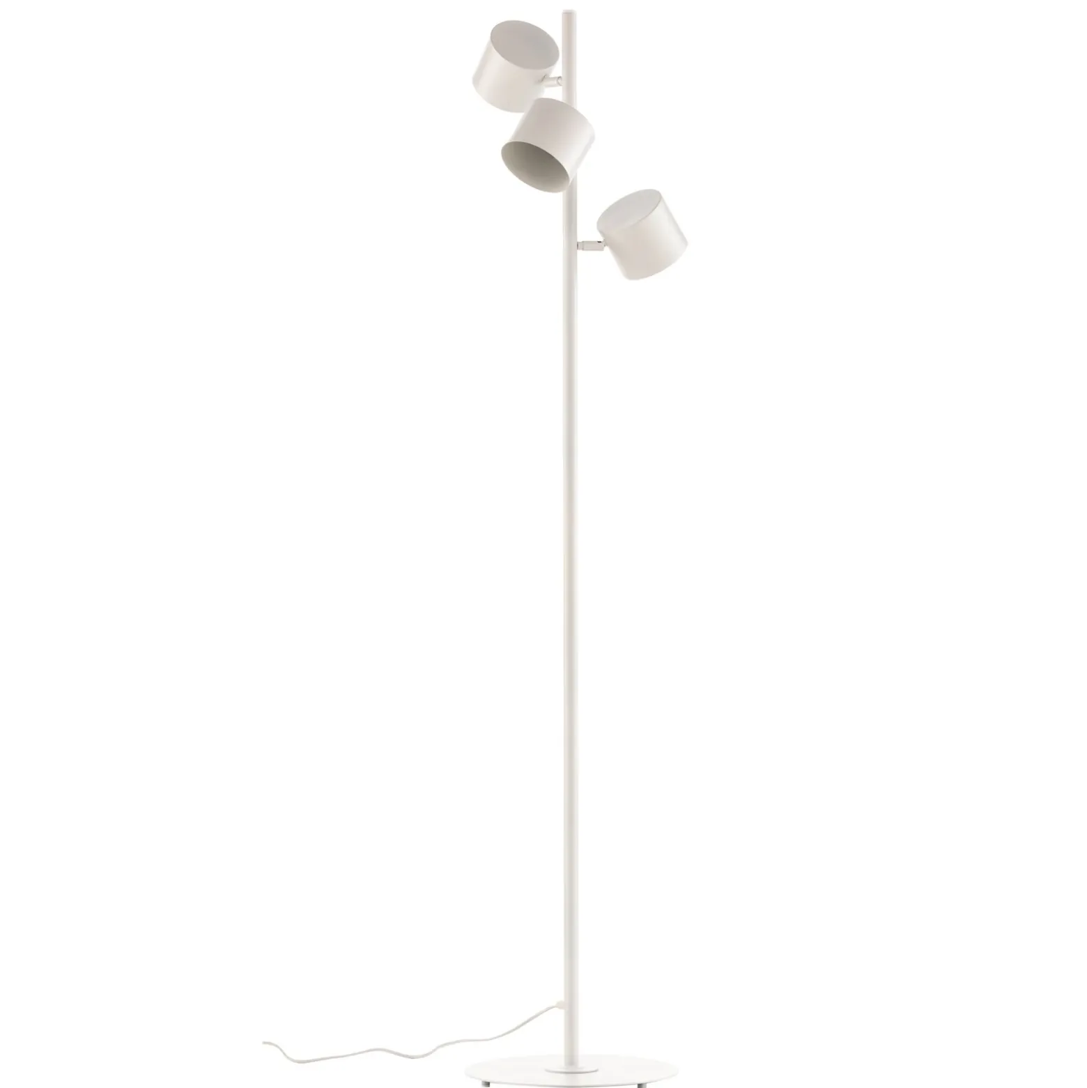 Lámpara de pie Bot, blanca, 3 luces
