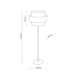 Lámpara de pie Calisto, yute, cilindro, marrón natural, altura 155 cm