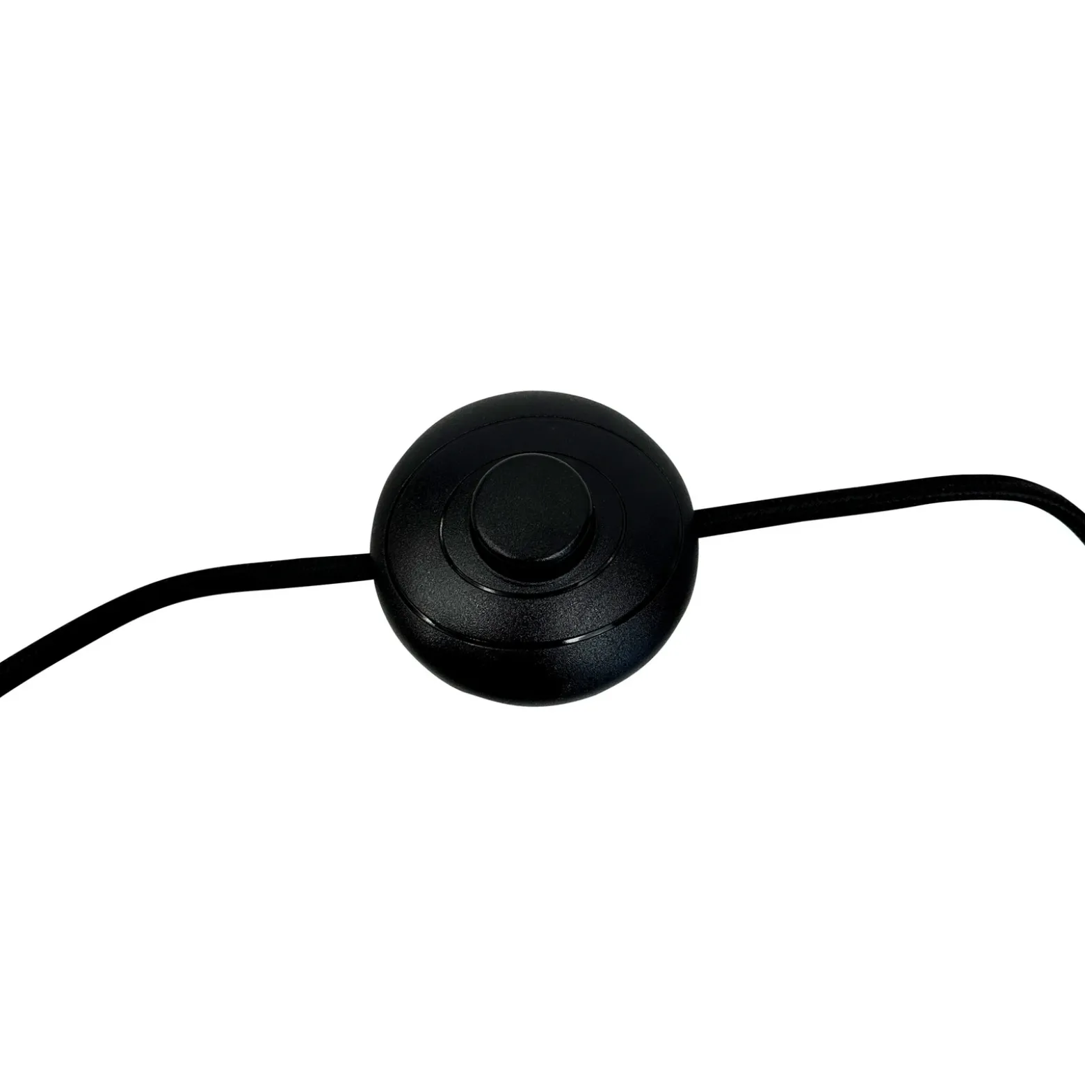 Lámpara de pie Calix de Dyberg Larsen, negro/color natural, 150 cm