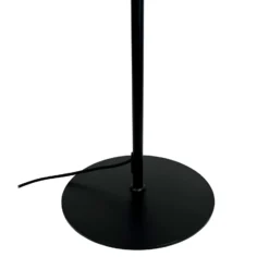 Lámpara de pie Calix de Dyberg Larsen, negro/color natural, 150 cm