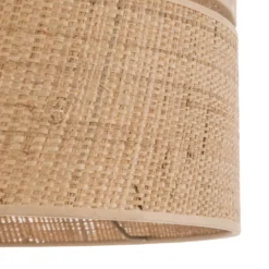 Lámpara de pie Calma, beige, rafia, altura 159 cm, E27