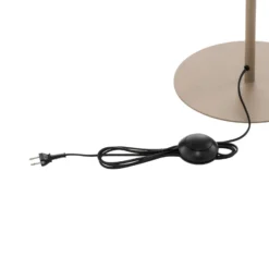 Lámpara de pie Calma, beige, rafia, altura 159 cm, E27