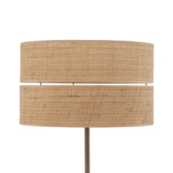 Lámpara de pie Calma, beige, rafia, altura 159 cm, E27