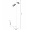 Lámpara de pie Club, regulable, blanca, metal, 140 cm, GU10