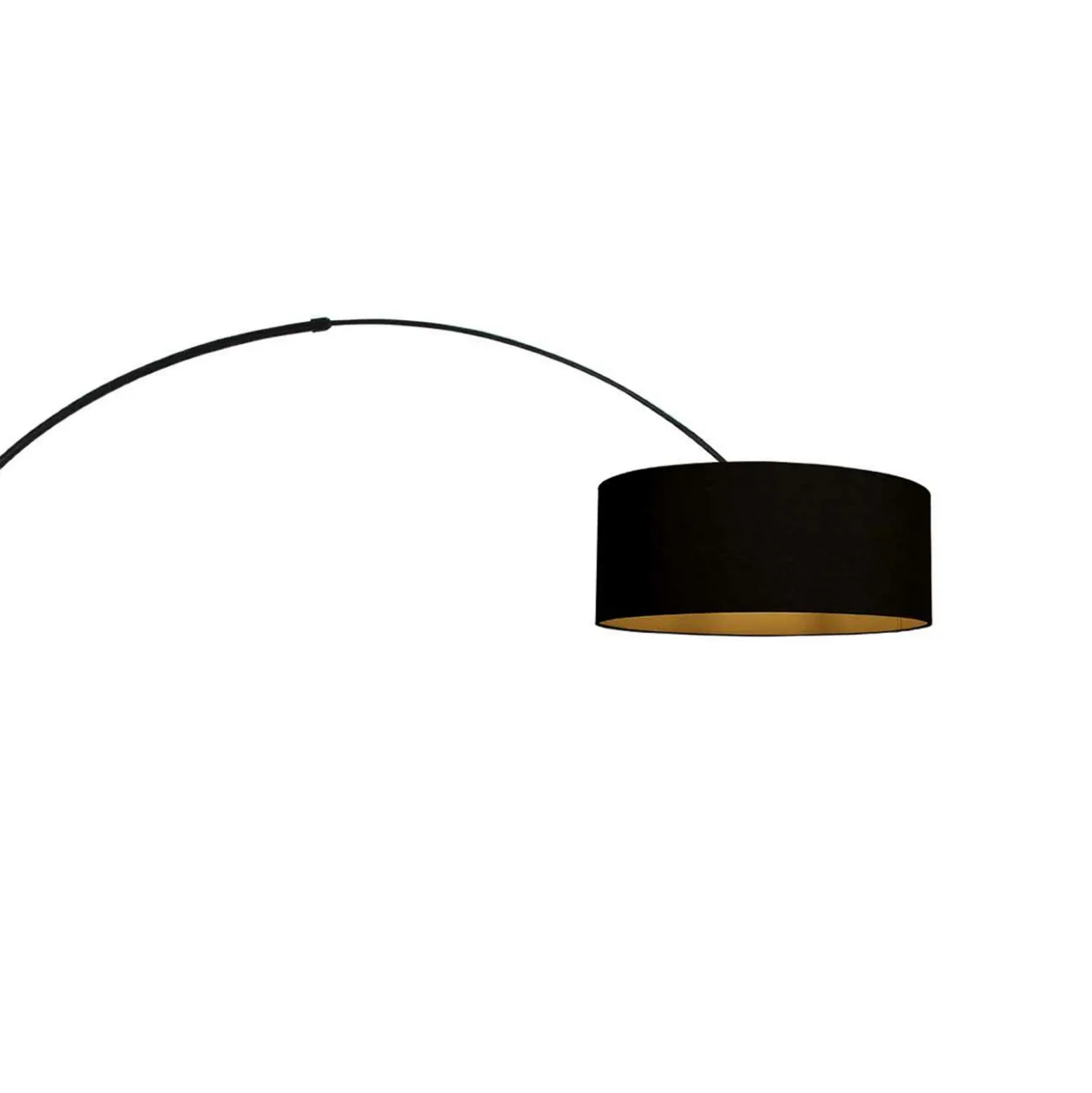 Lámpara de pie con arco Sparkled Light negro/negro-dorado, 240 cm