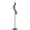 Lámpara de pie Dallas, negro/negro, altura 150 cm, 6 luces, atenuador