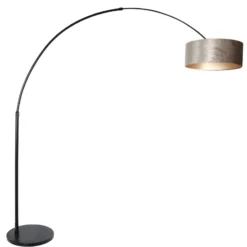 Lámpara de pie de arco Sparkled Light negro/plata