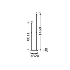 Lámpara de pie DECOR STICK de OSRAM, beige, altura 146 cm, 2 x E27