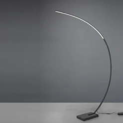 Lámpara de pie del arco LED Bangkok, negro mate