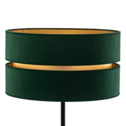 Lámpara de pie Duo, verde/dorado, Ø 40 cm, 1 luz