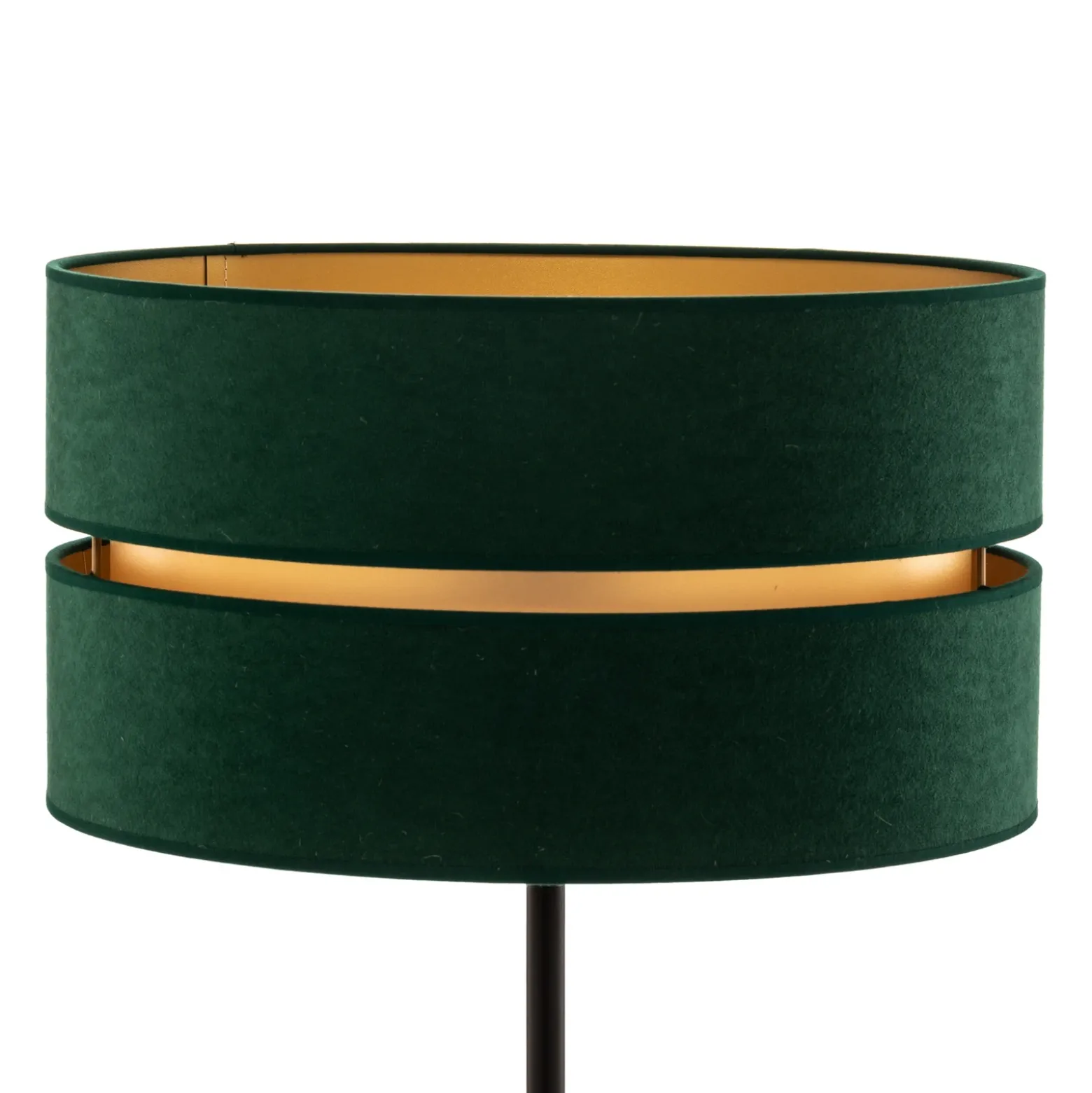 Lámpara de pie Duo, verde/dorado, Ø 40 cm, 1 luz