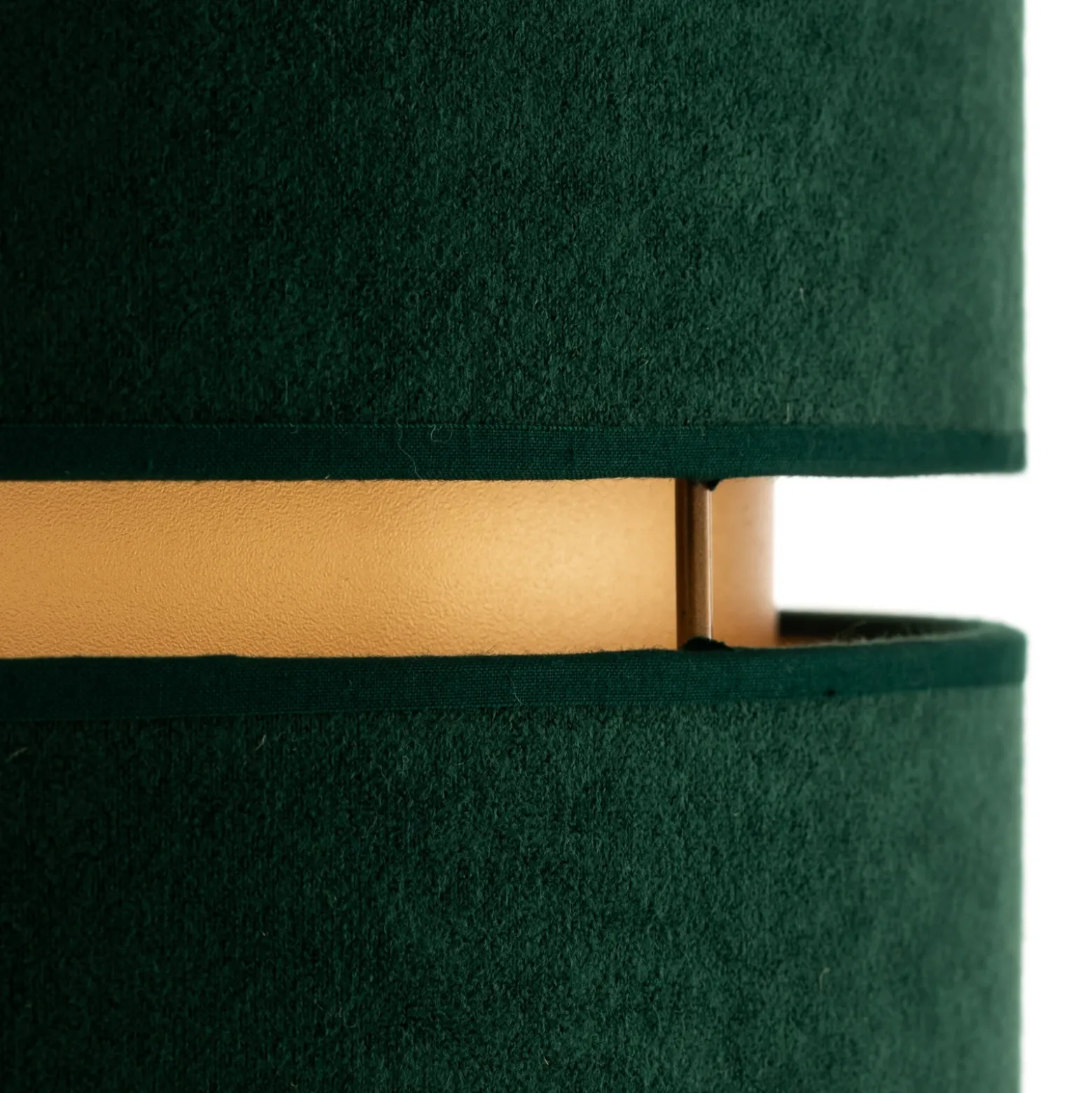 Lámpara de pie Duo, verde/dorado, Ø 40 cm, 1 luz
