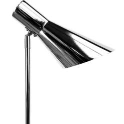 Lámpara de pie Dyberg Larsen DL12, cromada, altura 139 cm, metal