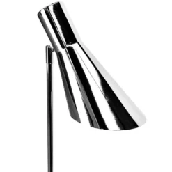 Lámpara de pie Dyberg Larsen DL12, cromada, altura 139 cm, metal