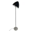 Lámpara de pie Dyberg Larsen Oulu, negro/acero, altura 128 cm