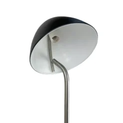 Lámpara de pie Dyberg Larsen Oulu, negro/acero, altura 128 cm