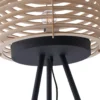 Lámpara de pie Ediz de Lindby, negra, madera, 159 cm de altura, E27