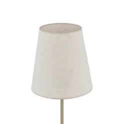 Lámpara de pie Elizabeth, color arena/beige, de lino, 152 cm de altura, E27