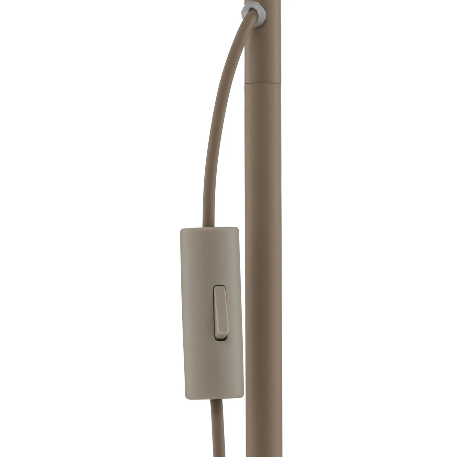 Lámpara de pie Elizabeth, color arena/beige, de lino, 152 cm de altura, E27