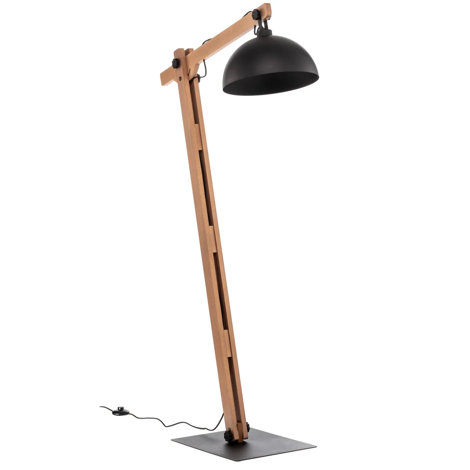 Lámpara de pie Envostar Stort con estructura de madera