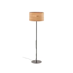Lámpara de pie Envostar Veneer, madera maciza de fresno