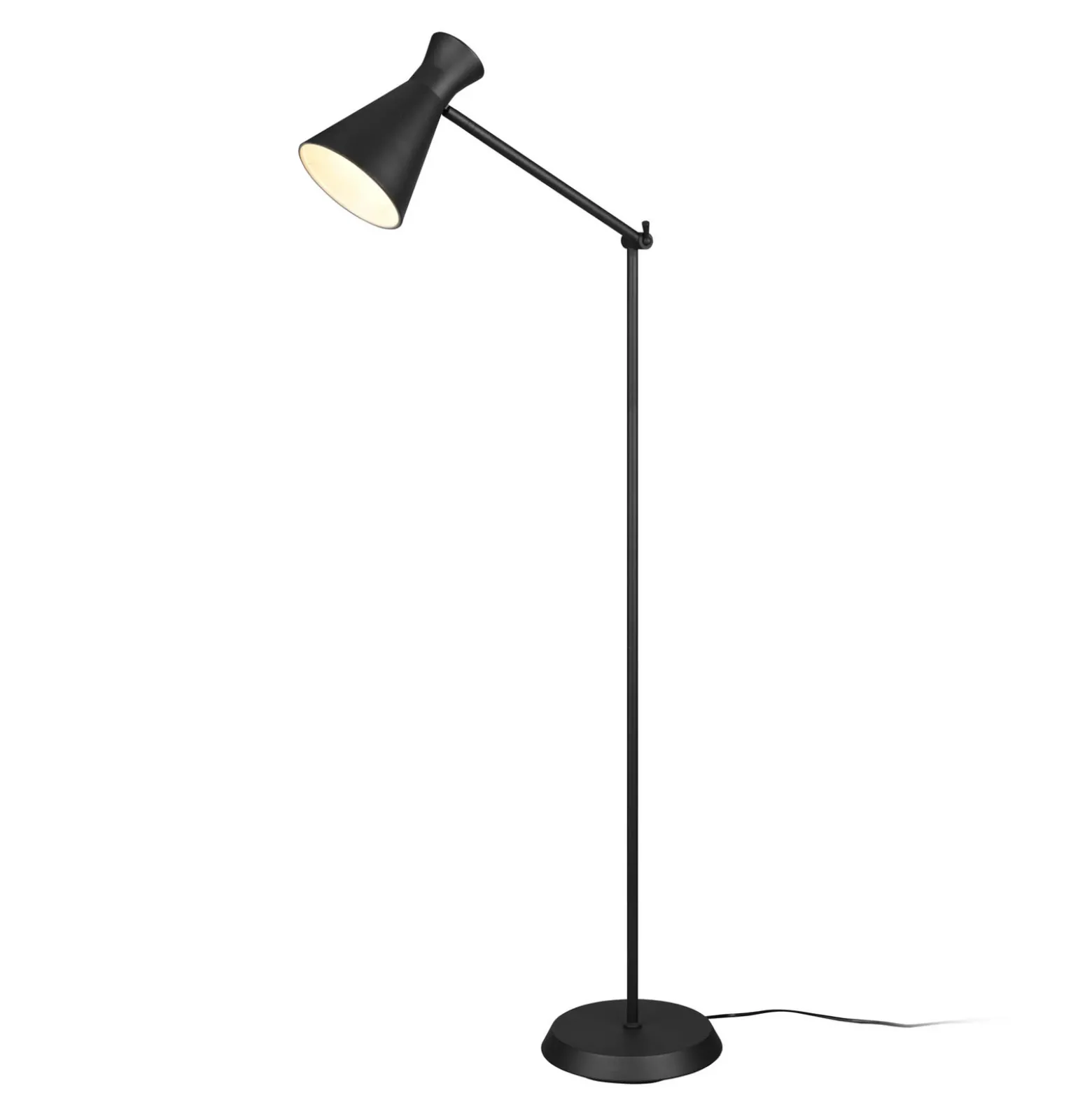 Lámpara de pie Enzo, altura 150 cm, negro