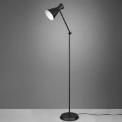 Lámpara de pie Enzo, altura 150 cm, negro