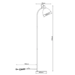 Lámpara de pie Erena, cabezal orientable, rosa claro