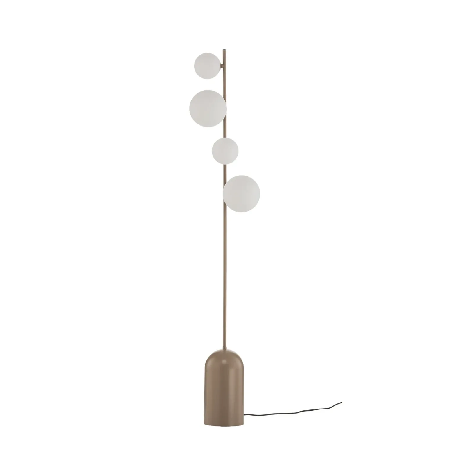 Lámpara de pie Etno LP4, beige, vidrio/acero, altura 140 cm, G9, G9