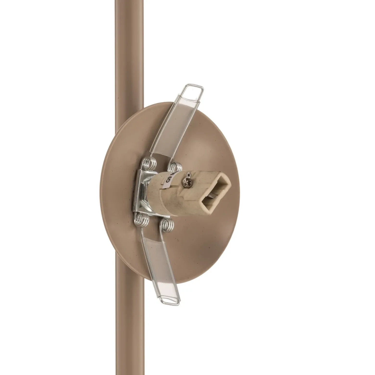 Lámpara de pie Etno LP4, beige, vidrio/acero, altura 140 cm, G9, G9