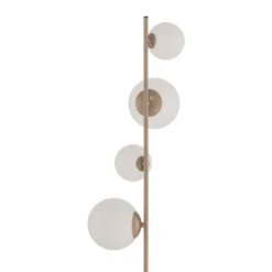 Lámpara de pie Etno LP4, beige, vidrio/acero, altura 140 cm, G9, G9