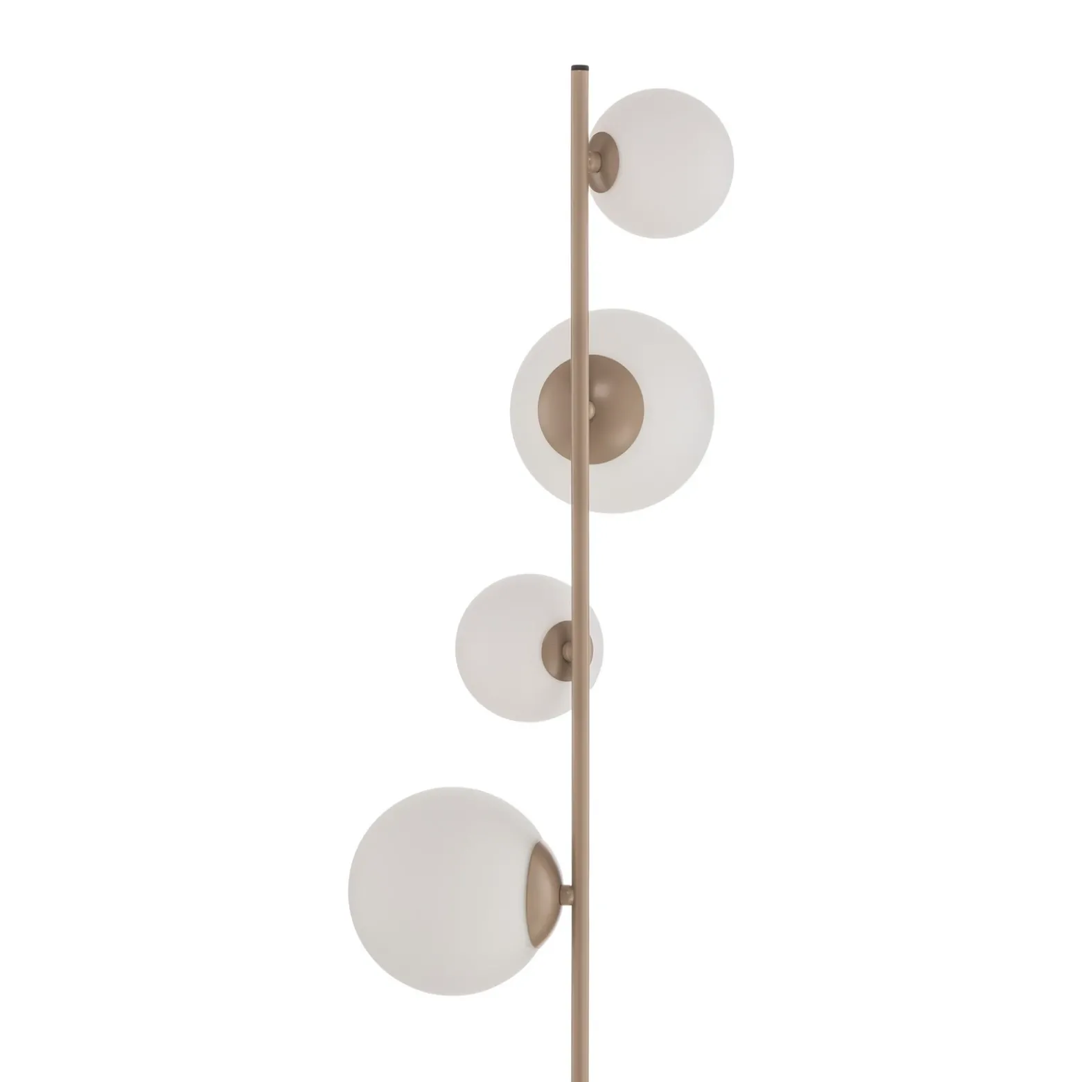 Lámpara de pie Etno LP4, beige, vidrio/acero, altura 140 cm, G9, G9