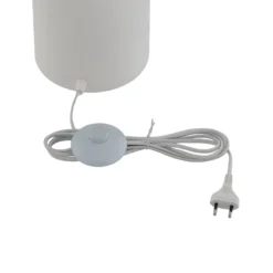 Lámpara de pie Etno LP4, blanca, cristal/acero, altura 140 cm, G9