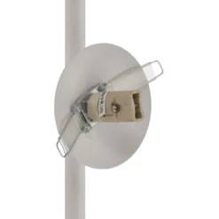Lámpara de pie Etno LP4, blanca, cristal/acero, altura 140 cm, G9