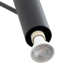 Lámpara de pie Eye Super con cabezal orientable, negro